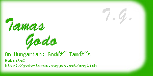 tamas godo business card